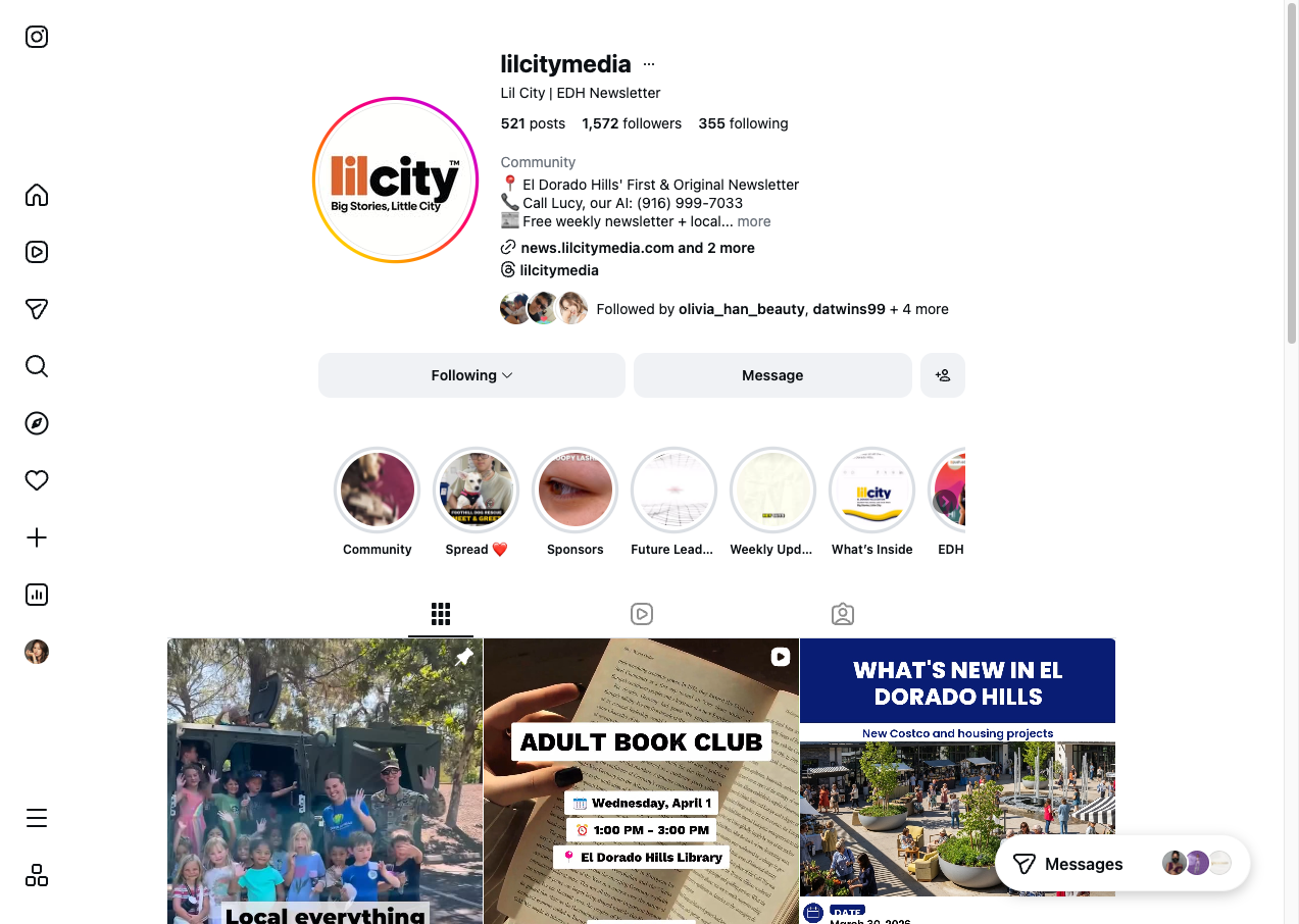 @lilcitymedia Instagram profile