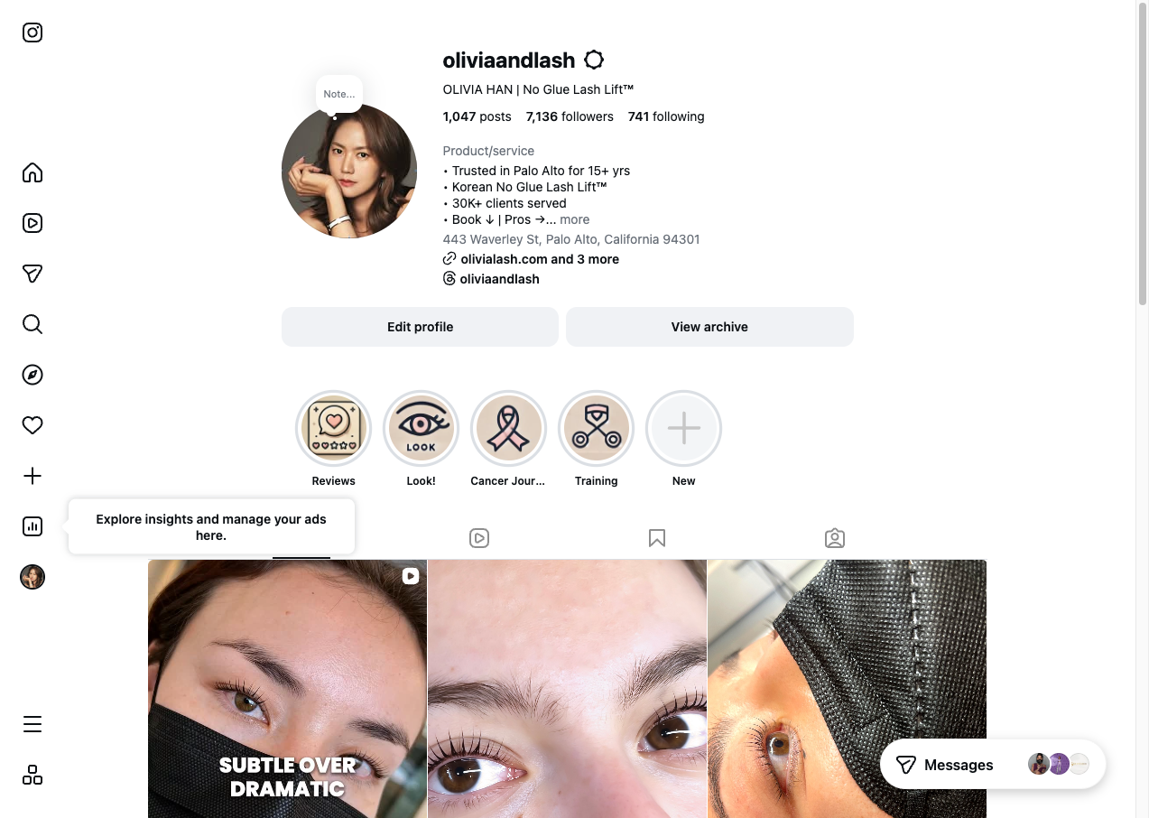 @oliviaandlash Instagram profile